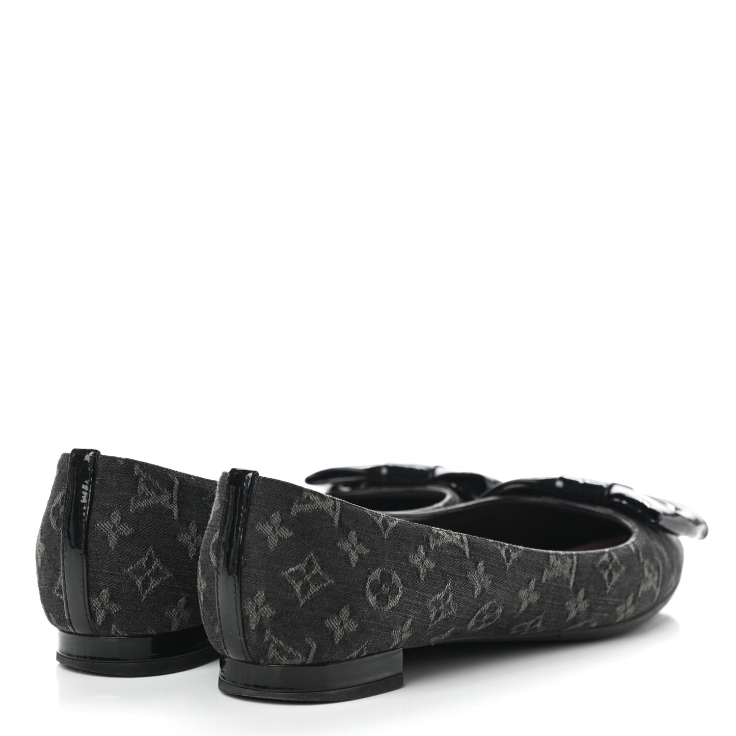 Denim Monogram Ballerina Flats 36.5 Black