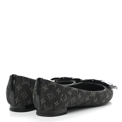 Louis Vuitton Denim Monogram Ballerina Flats 36.5 Black 4 of 12