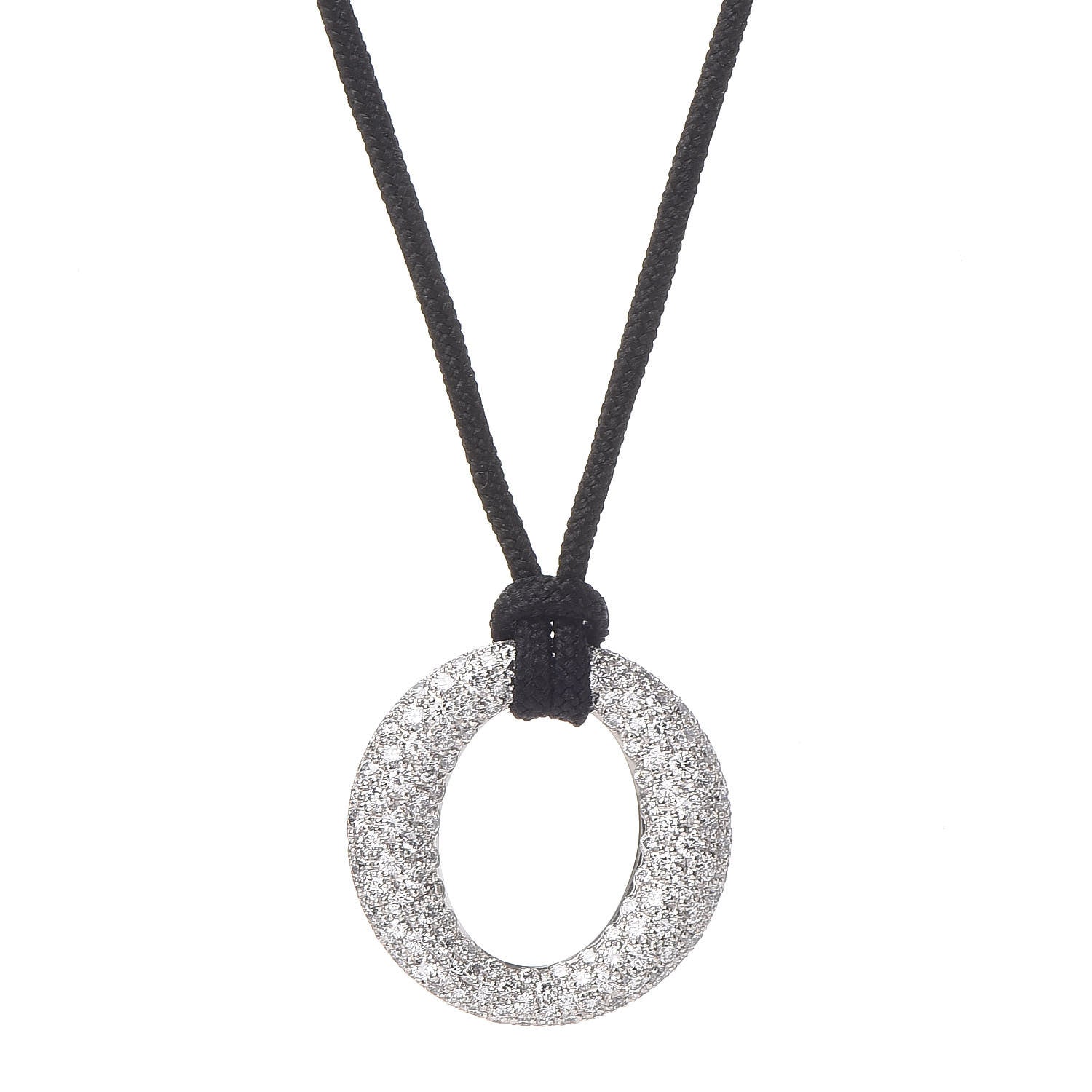 Tiffany Platinum Silk Diamond Small Elsa Peretti Sevillana Pendant Necklace 4 of 6