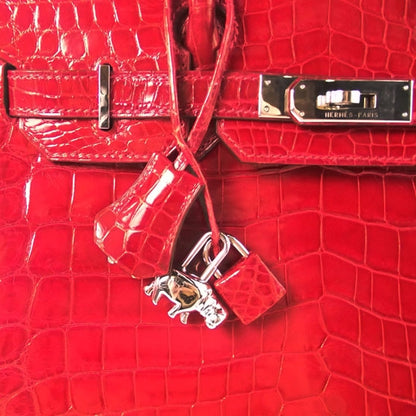 Hermes Shiny Niloticus Crocodile Birkin 30 Braise 6 of 11
