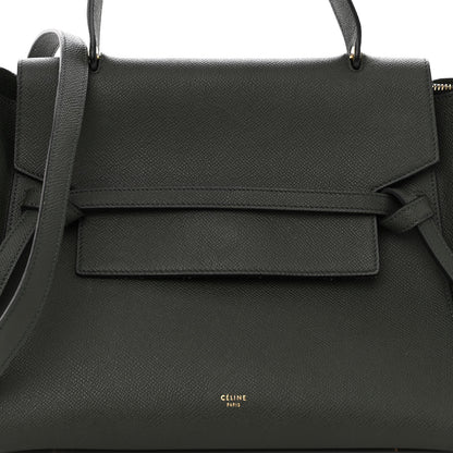 Celine Grained Calfskin Mini Belt Bag Dark Green 7 of 9