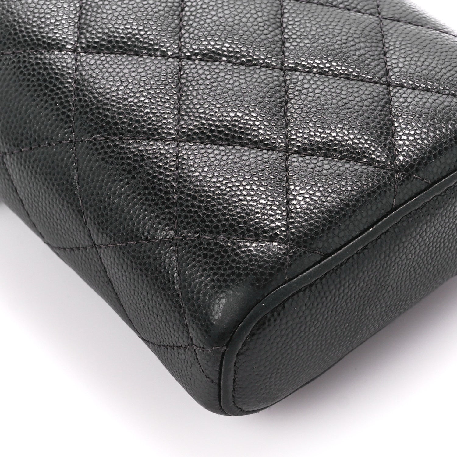 Chanel Caviar Quilted Phone Holder With Chain Black 9 of 12