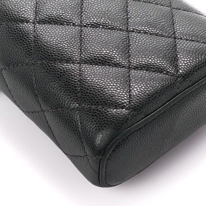 Chanel Caviar Quilted Phone Holder With Chain Black 9 of 12
