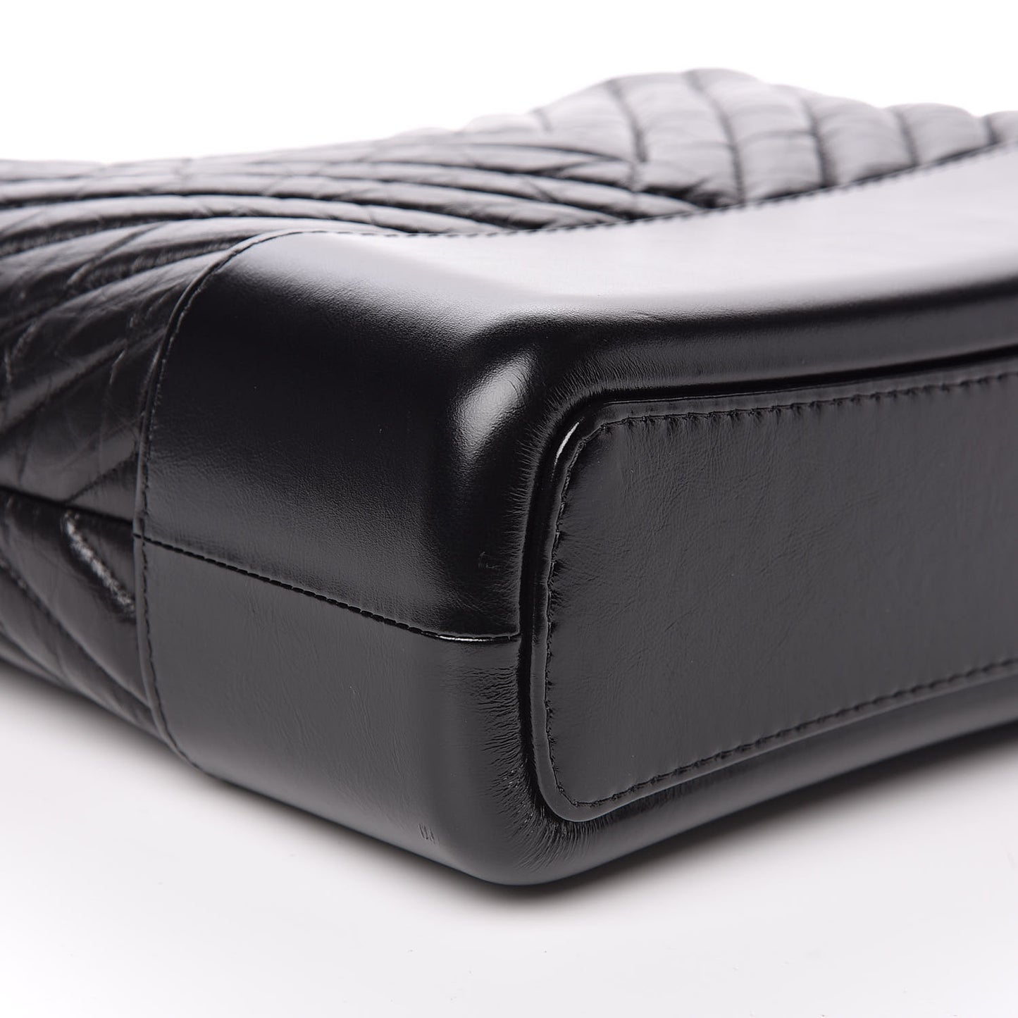 Aged Calfskin Chevron Quilted Medium Gabrielle Hobo So Black