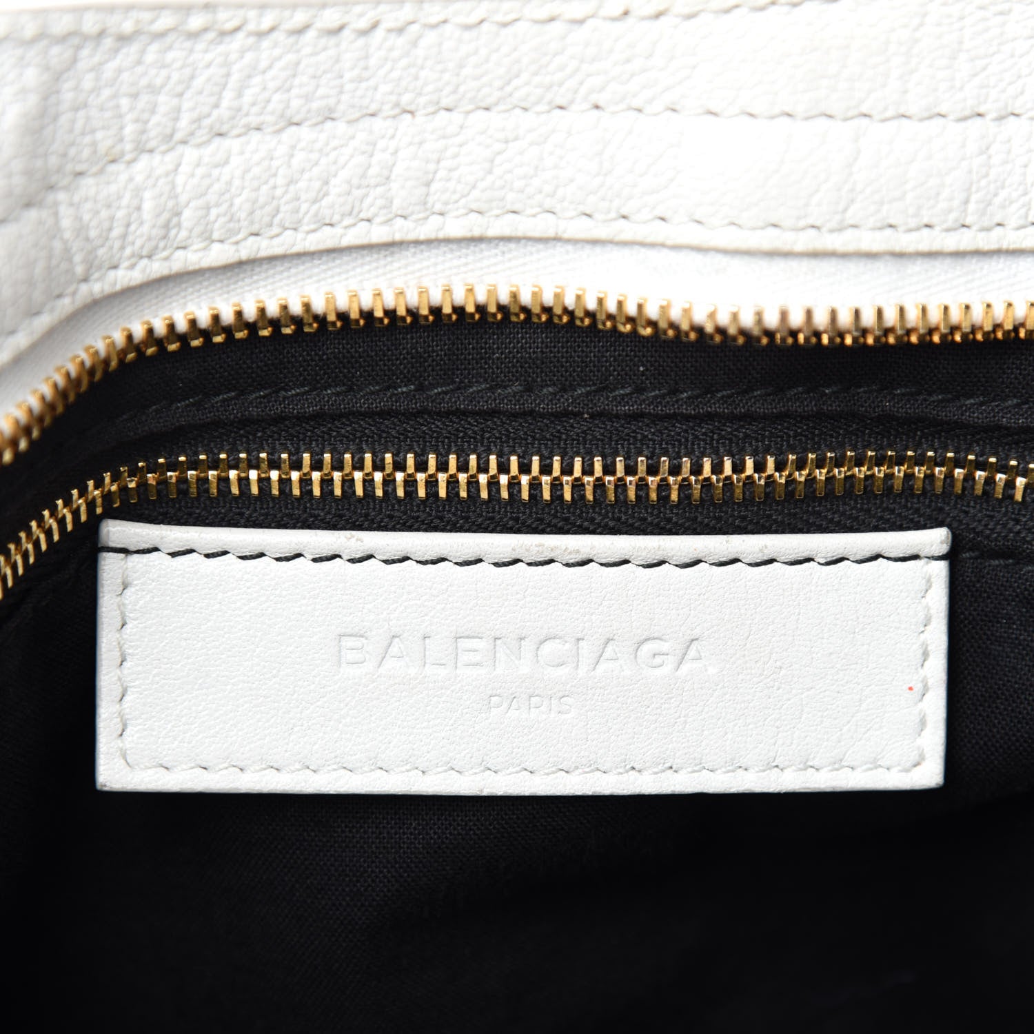 Balenciaga Chevre Gold Metallic Edge Hardware City White 13 of 15
