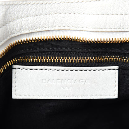 Balenciaga Chevre Gold Metallic Edge Hardware City White 13 of 15