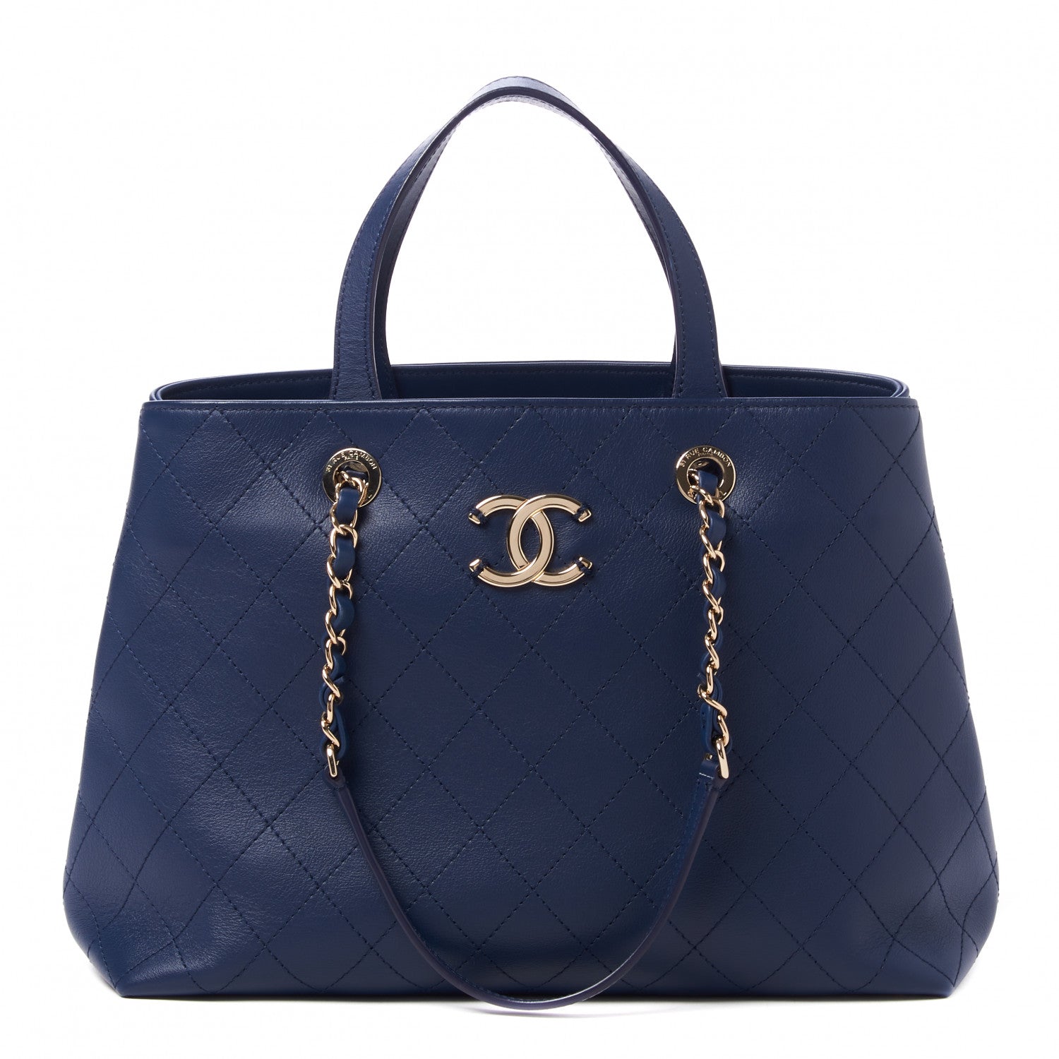 Chanel Calfskin Large Serial Shopper Tote Navy 1 of 8