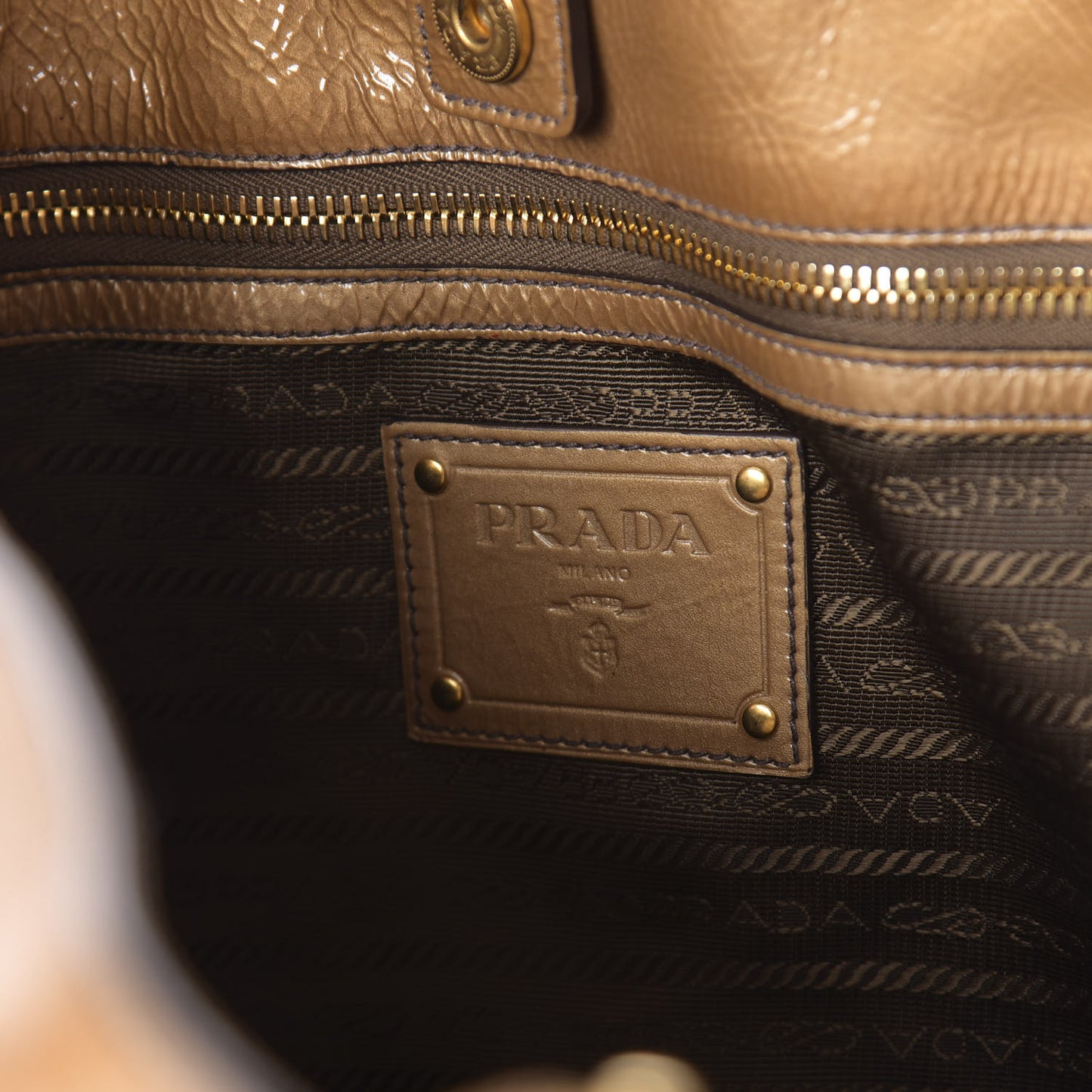 Vernice Sfumata Shoulder Bag Blond Mordore
