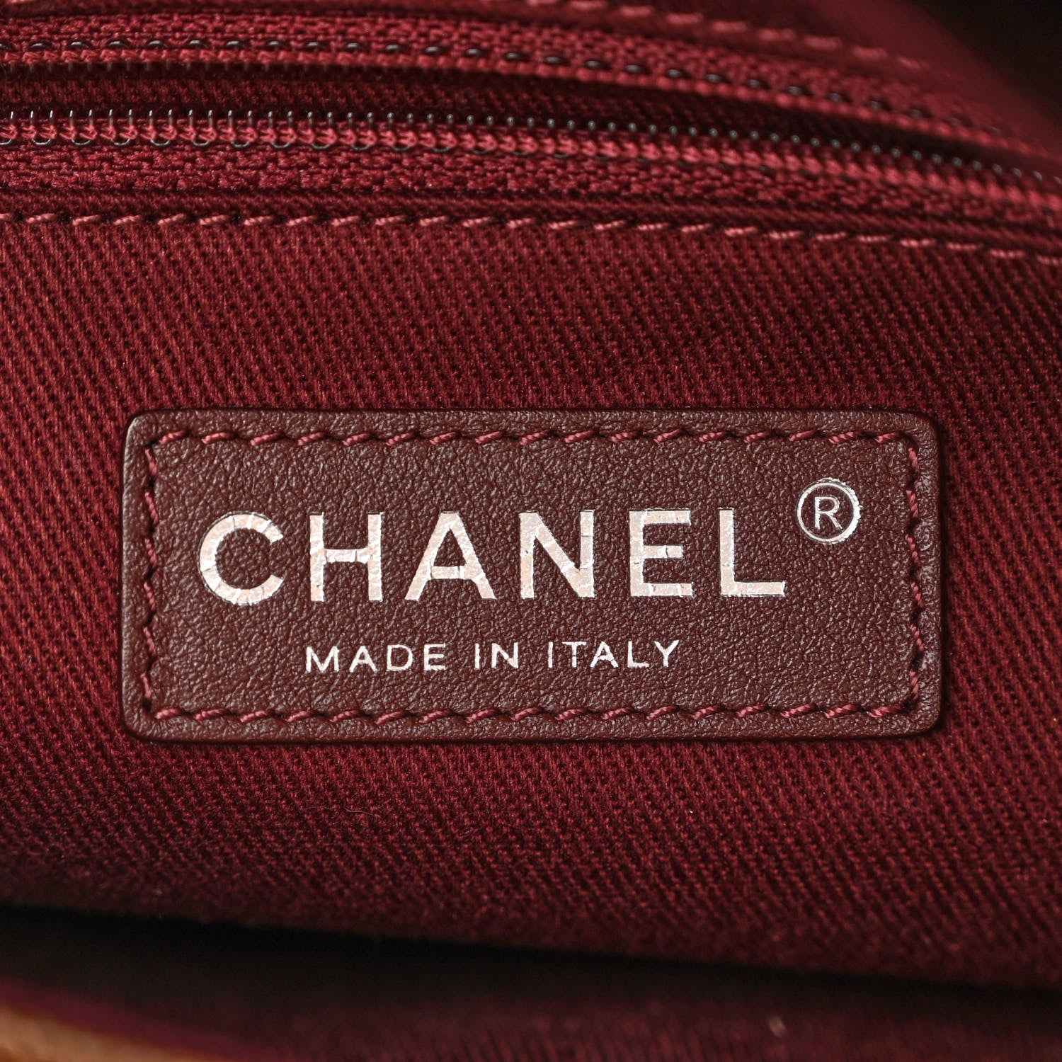Chanel Crumpled Grained Calfskin Quilted CC Crave Tote Brown 8 of 12