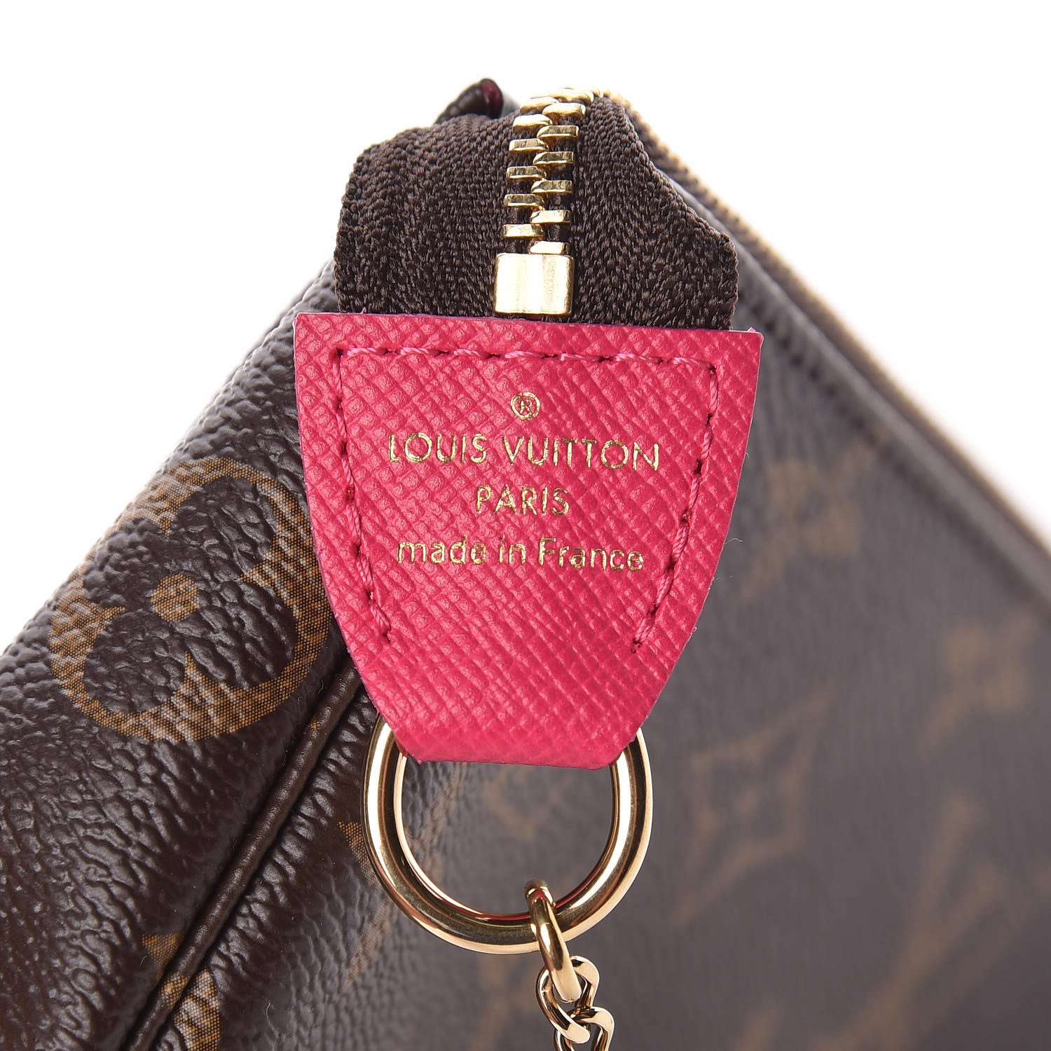 Louis Vuitton Monogram 2019 Christmas Animation Mini Courchevel Pochette Accessories Fuchsia 6 of 8