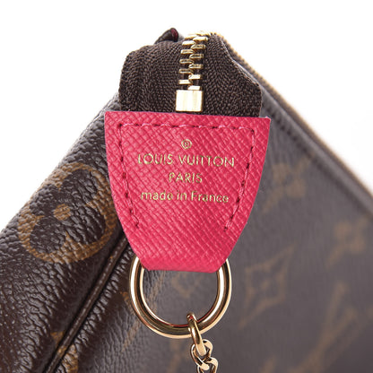 Louis Vuitton Monogram 2019 Christmas Animation Mini Courchevel Pochette Accessories Fuchsia 6 of 8