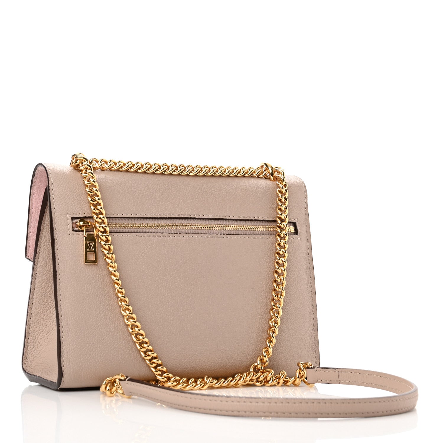 Louis Vuitton Soft Calfskin Mylockme Chain Bag BB Greige 3 of 9
