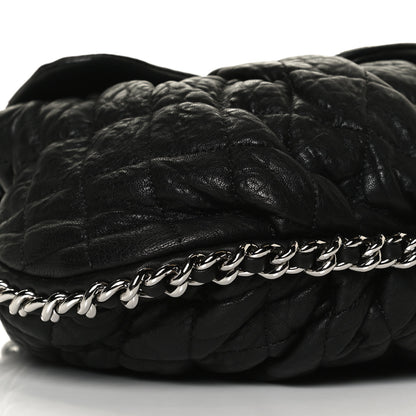 Chanel Washed Lambskin Quilted Medium Chain Around Messenger Black 9 of 15