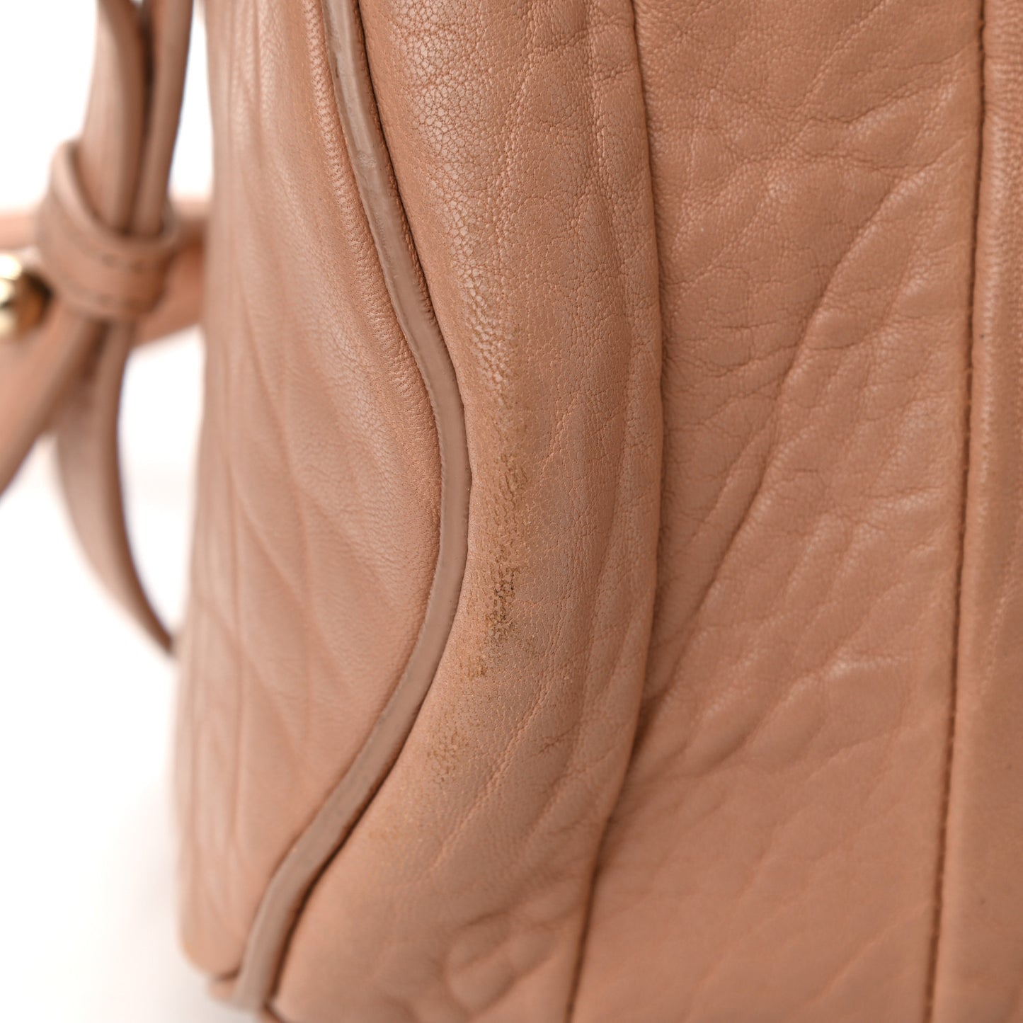 Pebbled Lambskin Mini Rockie Truffle Gold Hardware