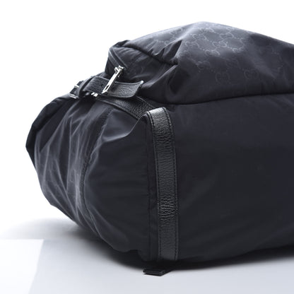Gucci Nylon Monogram Medium Light Double Buckle Backpack Black 8 of 10