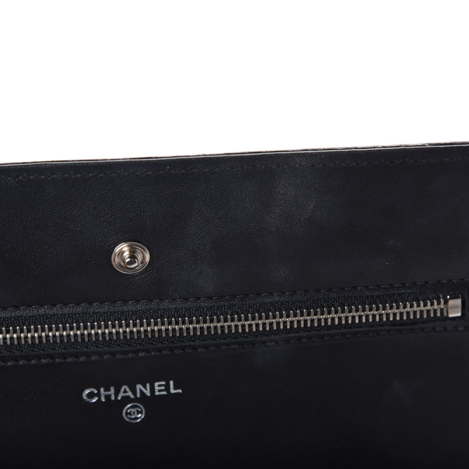 Chanel Shiny Crocodile Wallet on Chain WOC Black 12 of 12