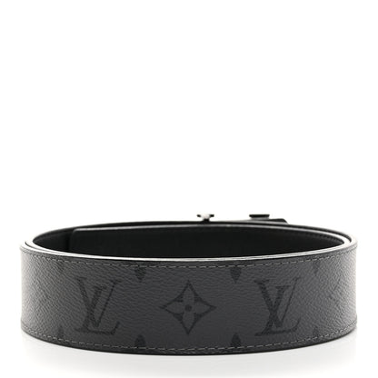 Louis Vuitton Monogram Eclipse Taigarama 40mm LV Initiales Reversible Belt 95 38 Black 3 of 6