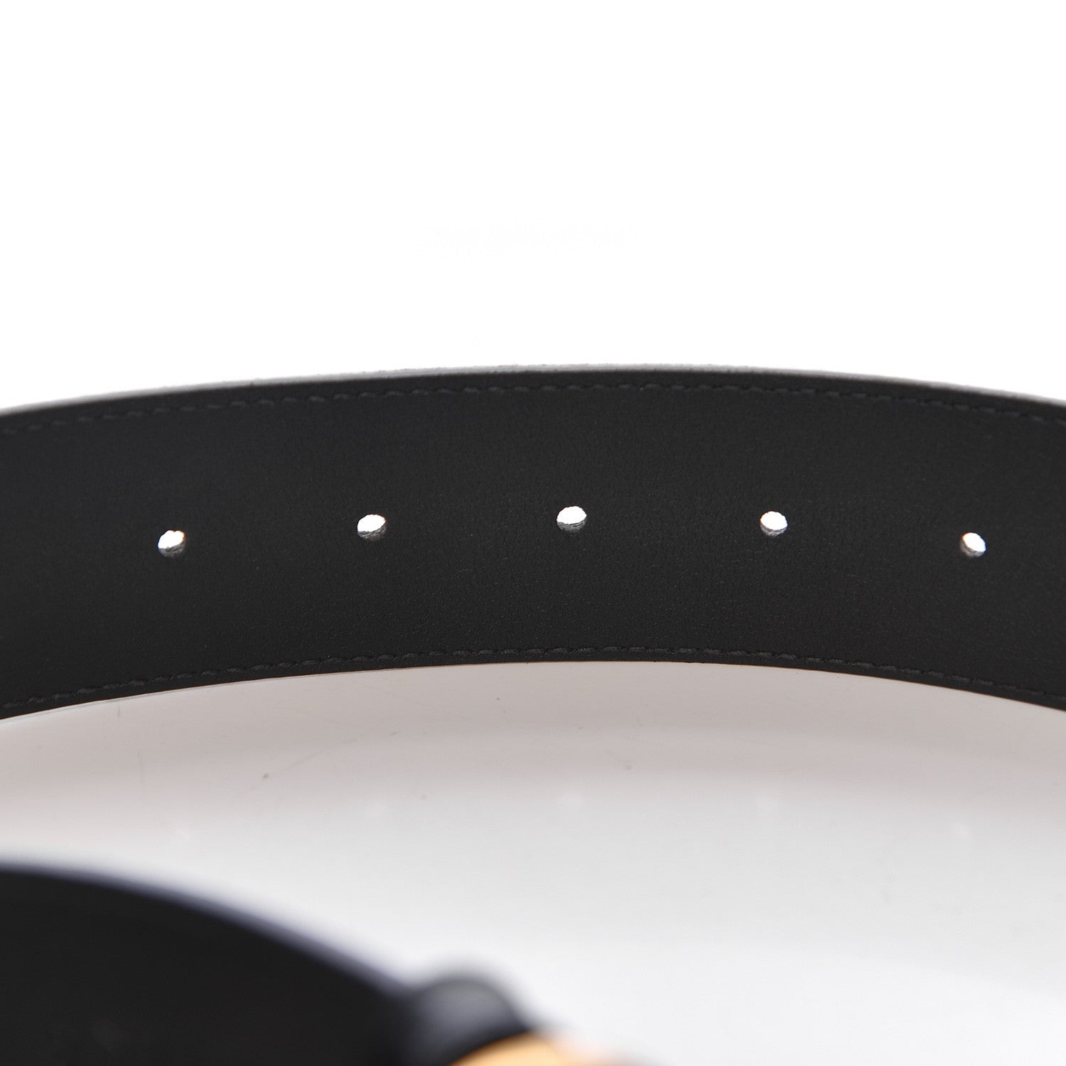 Gucci Textured Calfskin Double G 40mm Belt 75 30 Black 6 of 7