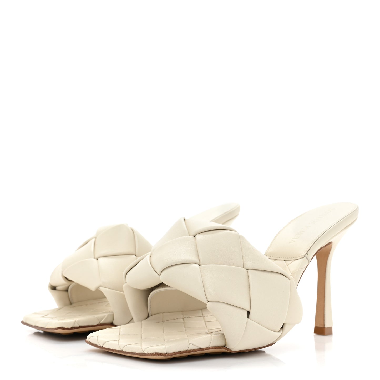 Nappa Maxi Intrecciato Lido 90mm Mule Sandals 36 Wax