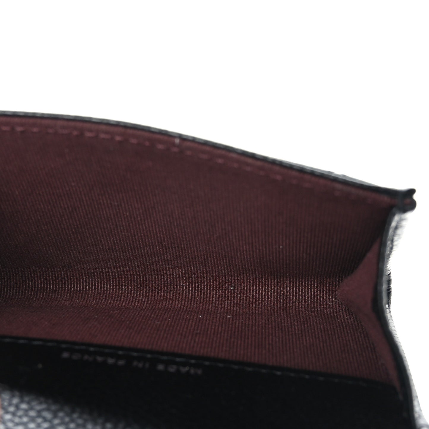 Caviar Quilted Flap Card Holder Wallet Black