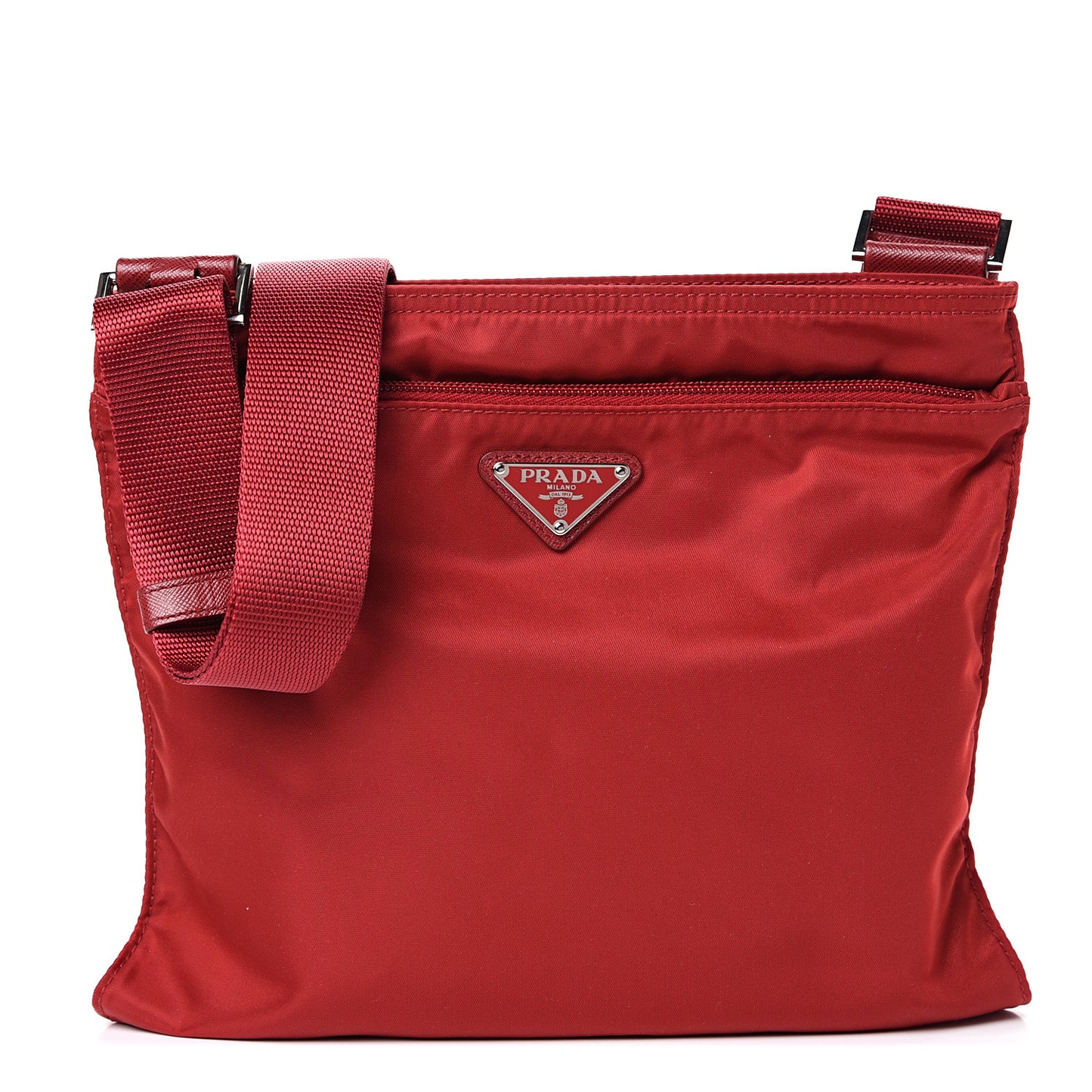 Nylon Vela Flat Messenger Bag Fuoco