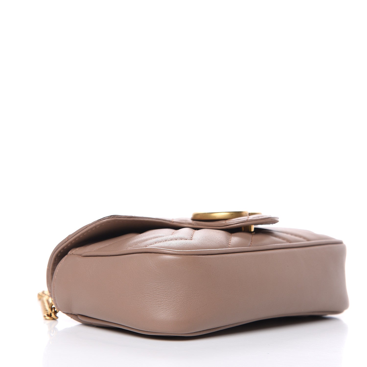 Gucci Calfskin Matelasse Super Mini GG Marmont Shoulder Bag Porcelain Rose 4 of 16