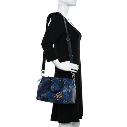 Louis Vuitton Damier Heritage Speedy Bandouliere 25 Blue 2 of 9
