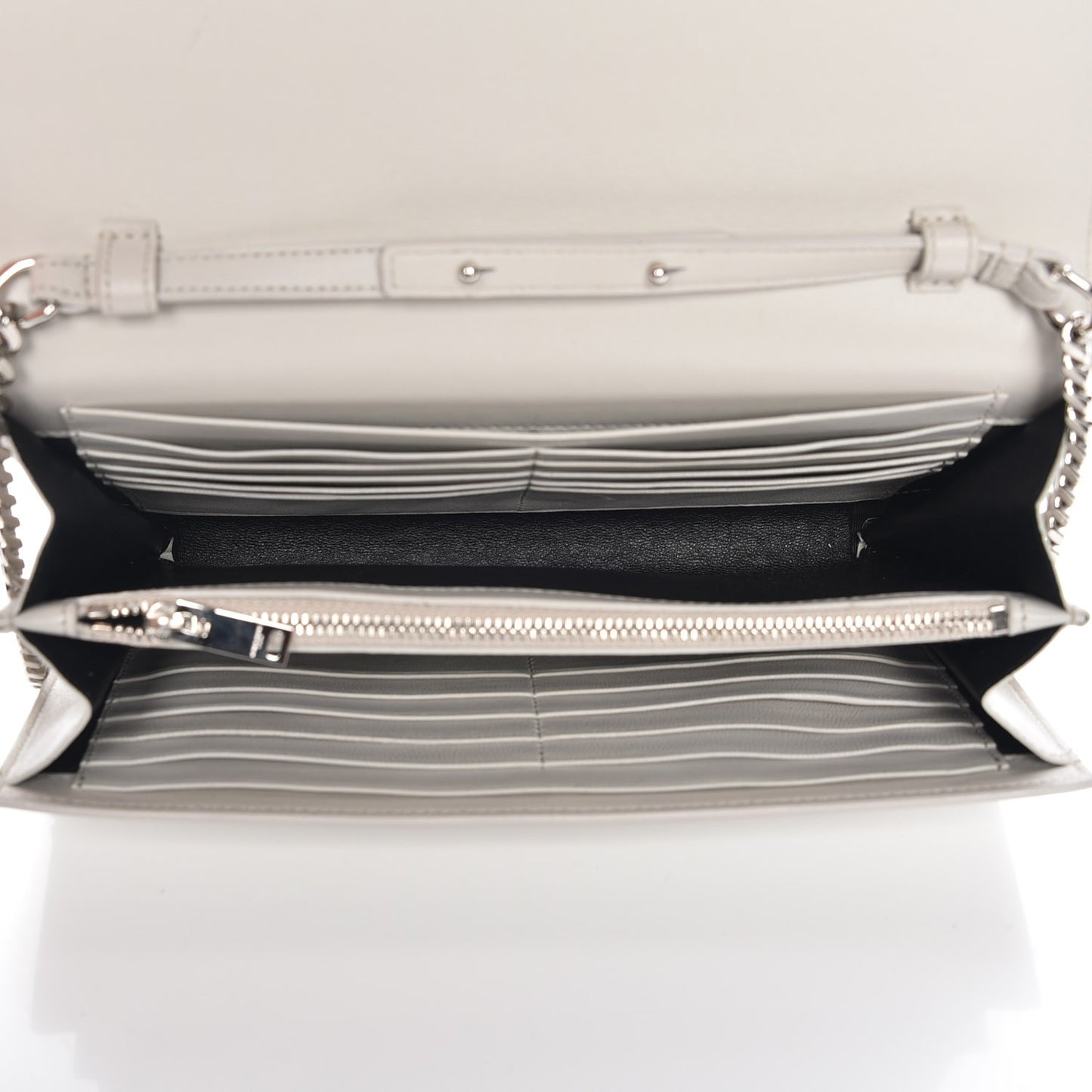 Calfskin Crocodile Embossed Medium Classic Monogram Kate Satchel Perle