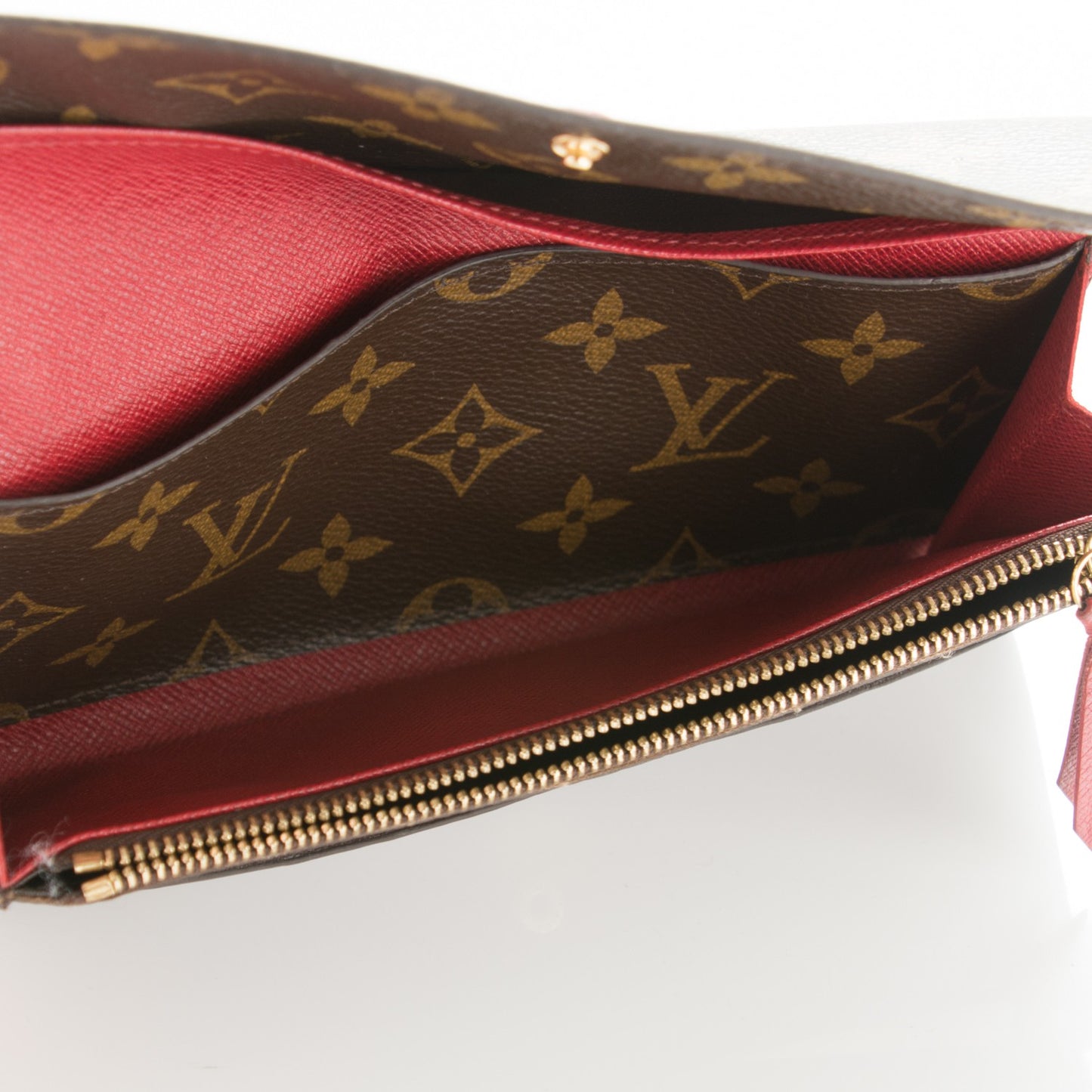 Monogram Emilie Wallet Rouge