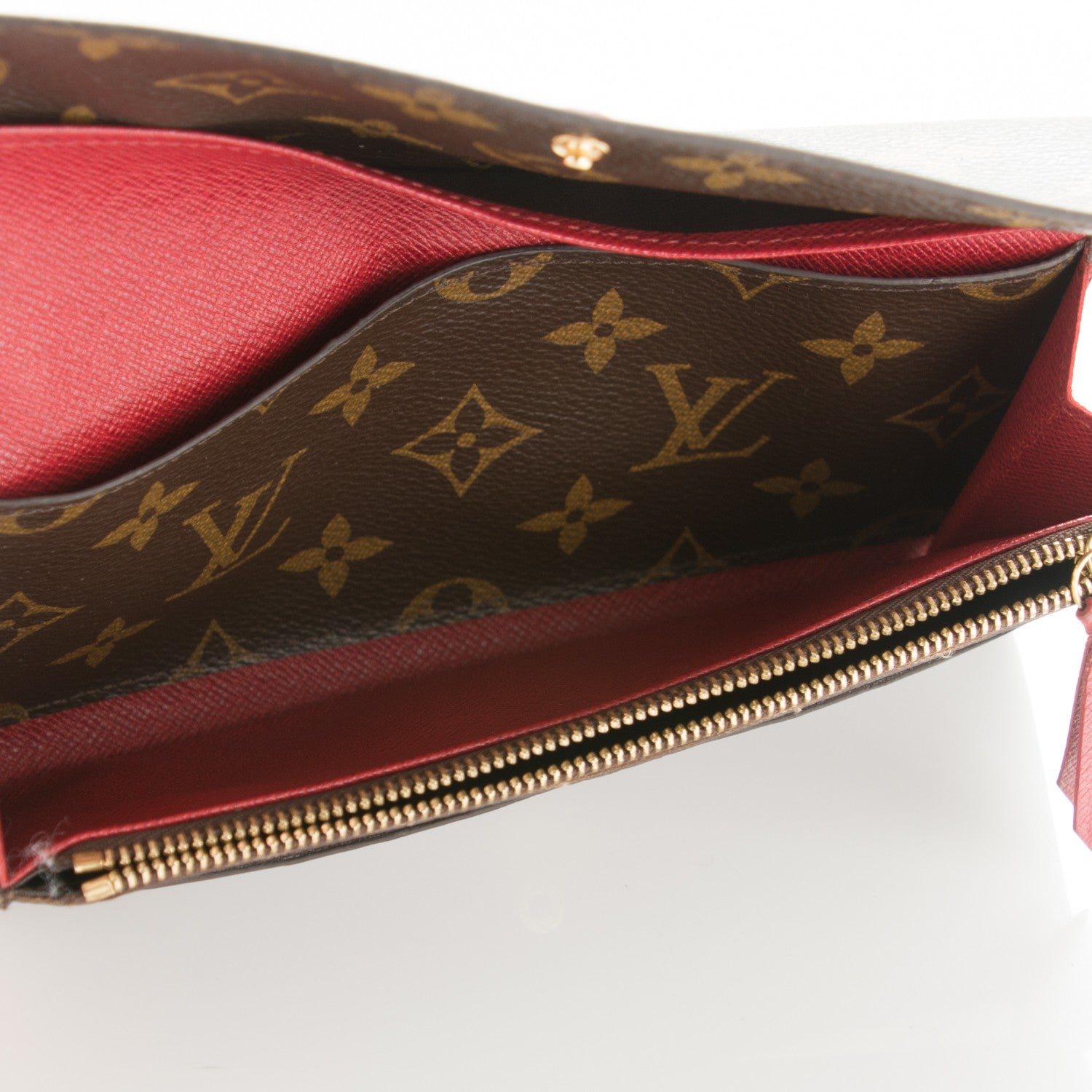 Louis Vuitton Monogram Emilie Wallet Rouge 5 of 7
