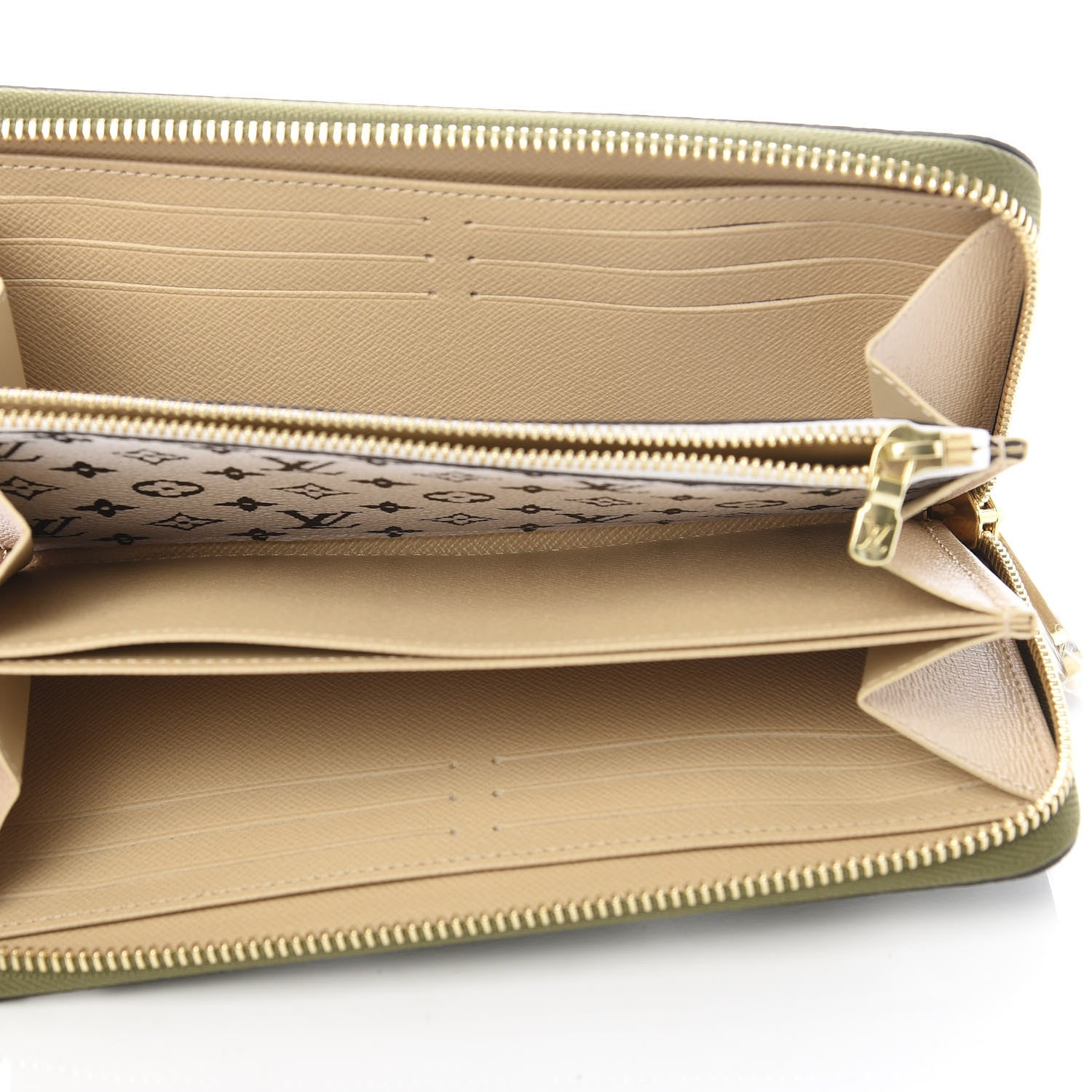Louis Vuitton Monogram Giant Zippy Wallet Kaki White 5 of 8
