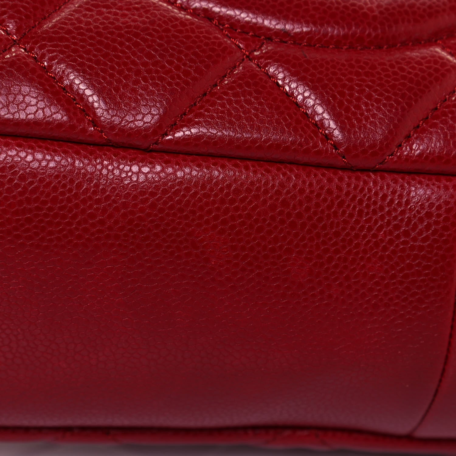 Chanel Caviar Quilted Timeless CC Soft Tote Red 11 of 16