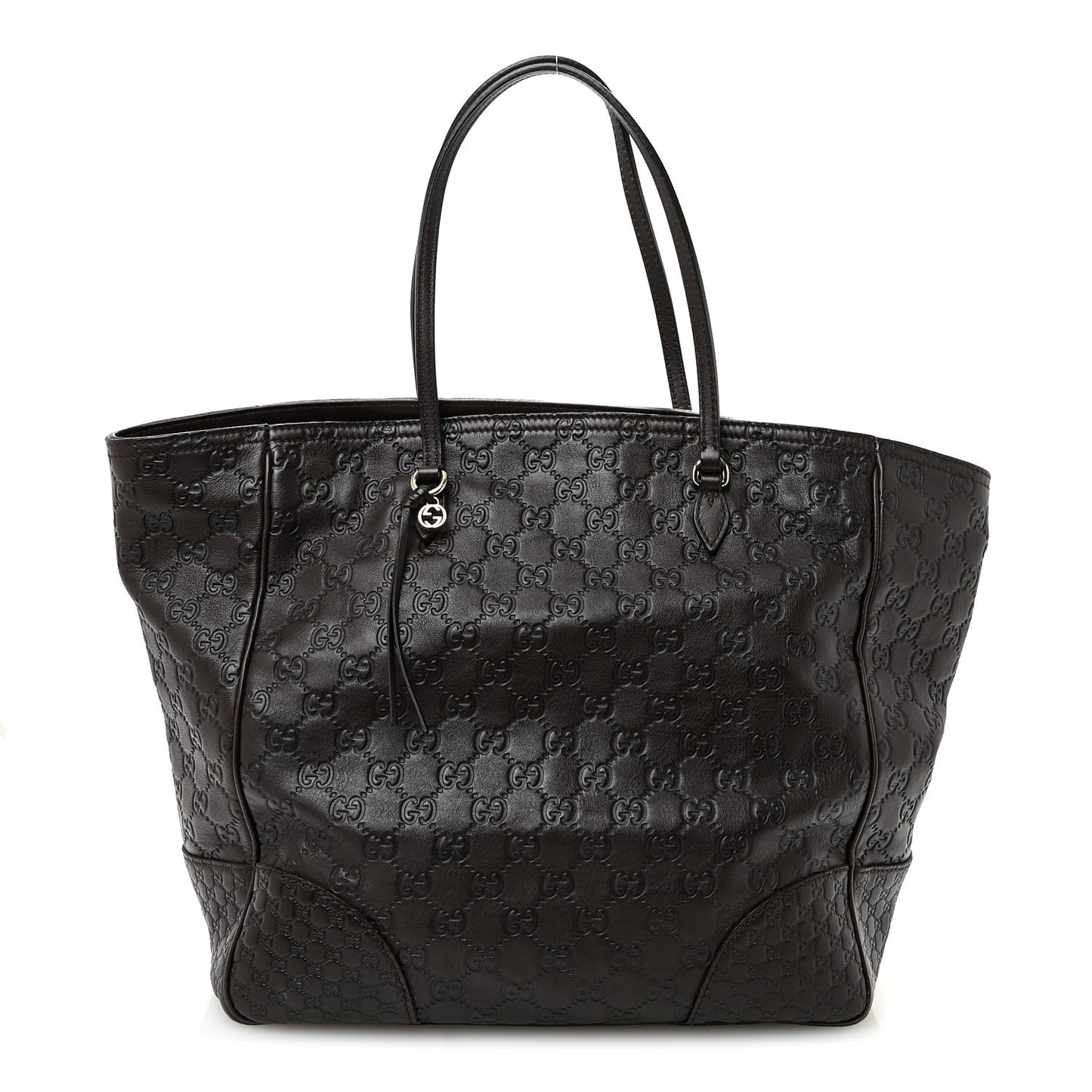 Guccissima Medium Bree Zippered Tote Chocolate