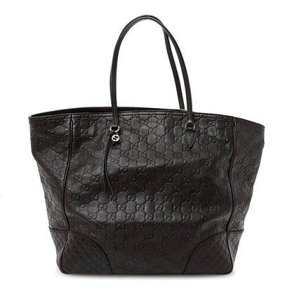Gucci Guccissima Medium Bree Zippered Tote Chocolate 1 of 10