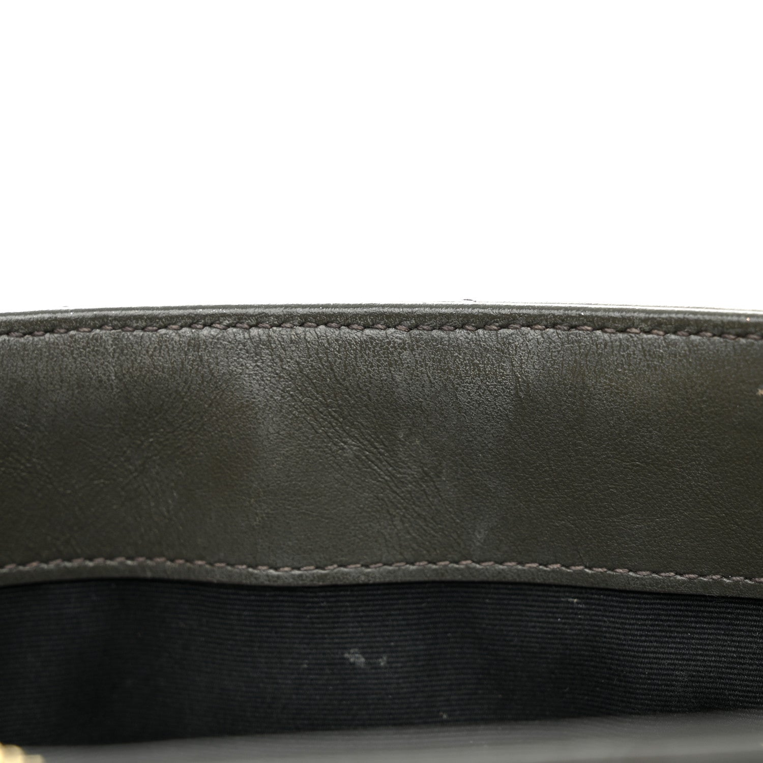 Saint Laurent Calfskin Y Quilted Monogram Small Loulou Chain Satchel Olive 11 of 15