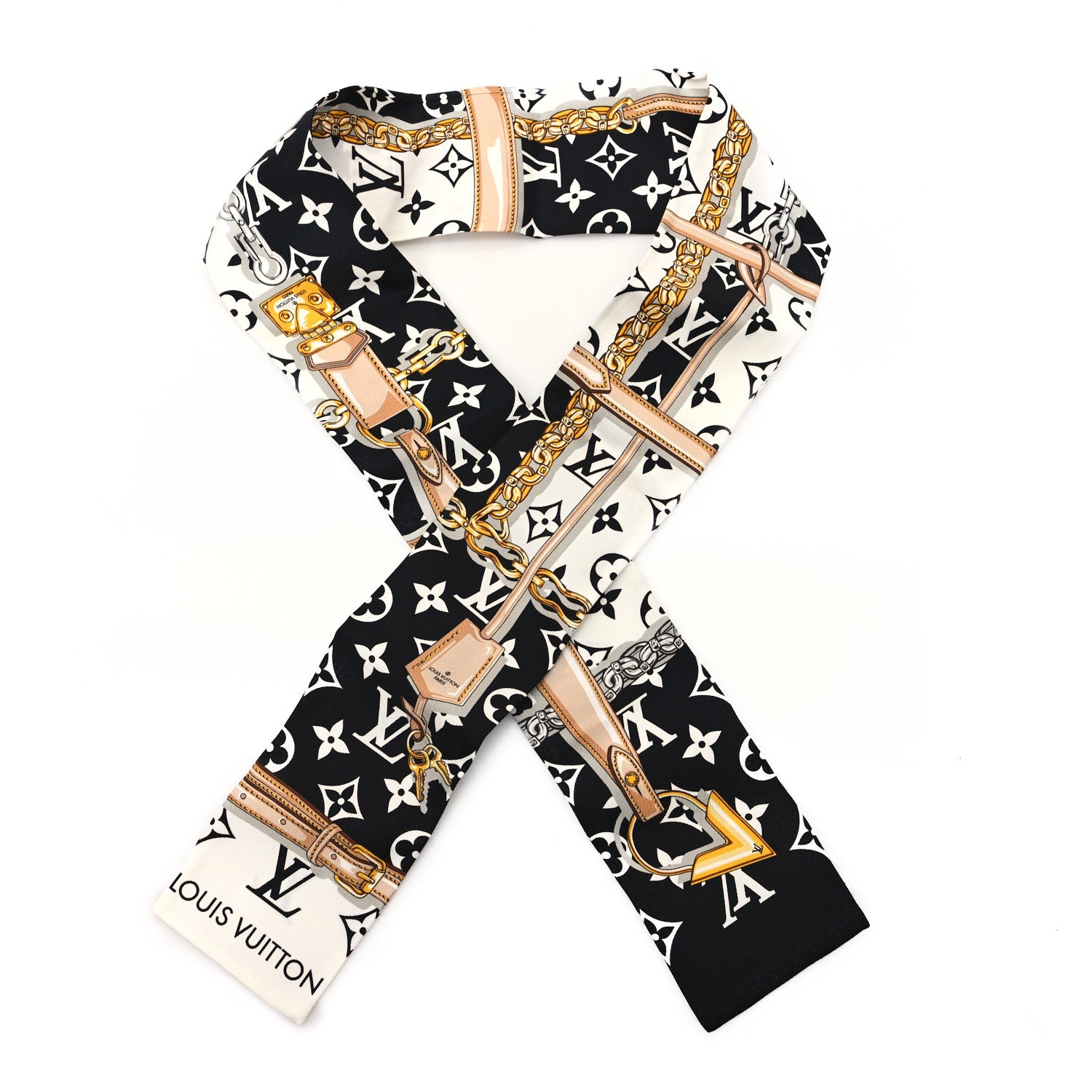 Louis Vuitton Silk Monogram Confidential Bandeau Black 1 of 3