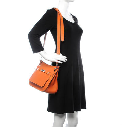 Hermes Taurillon Clemence Jypsiere 28 Orange 2 of 9