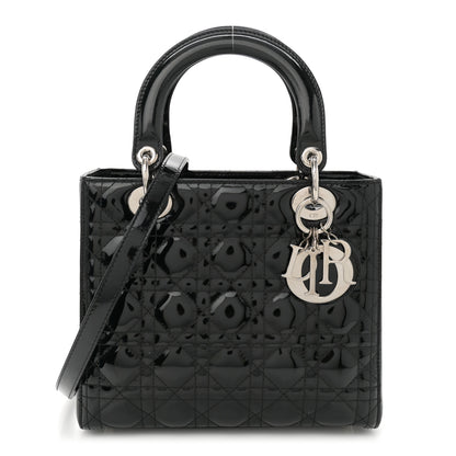 Christian Dior Patent Cannage Medium Lady Dior Black 1 of 11