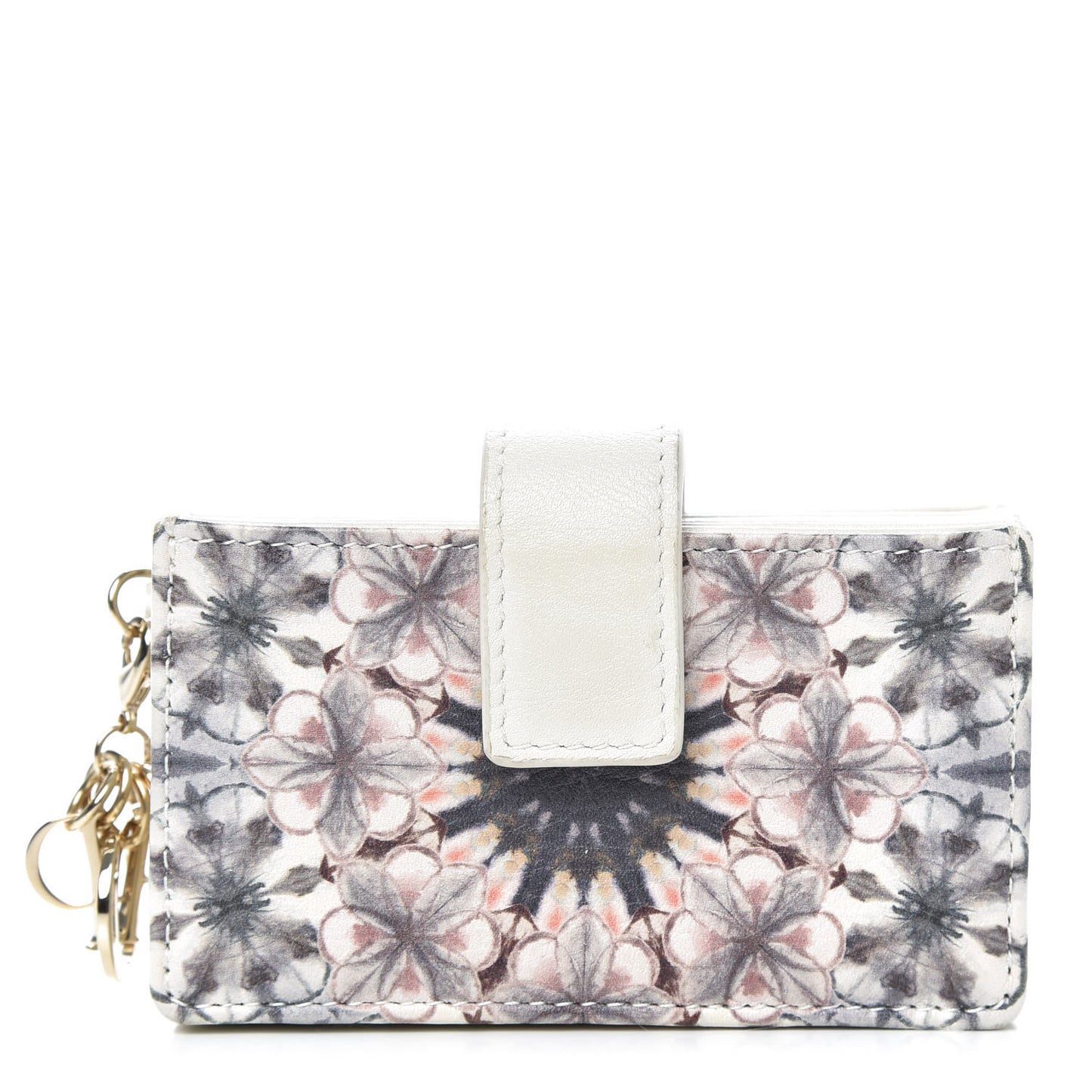 Calfskin Printed KaleiDiorscopic Lady Dior 5-Gusset Card Holder Multicolor