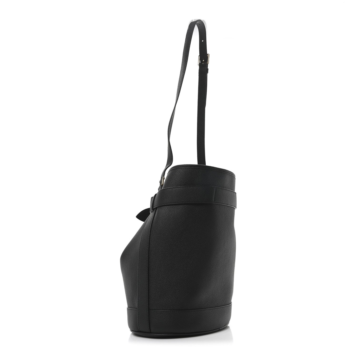 Tom Ford Grain Calfskin Medium Tara Bucket Bag Black 3 of 9