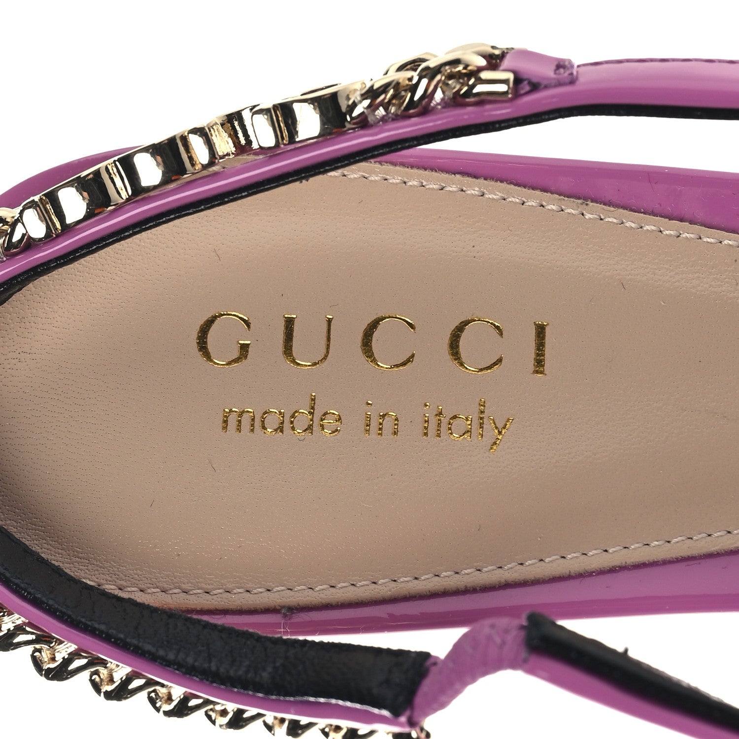 Gucci Patent Signoria 35mm Slingback Pumps 38.5 Libre Pink 9 of 10