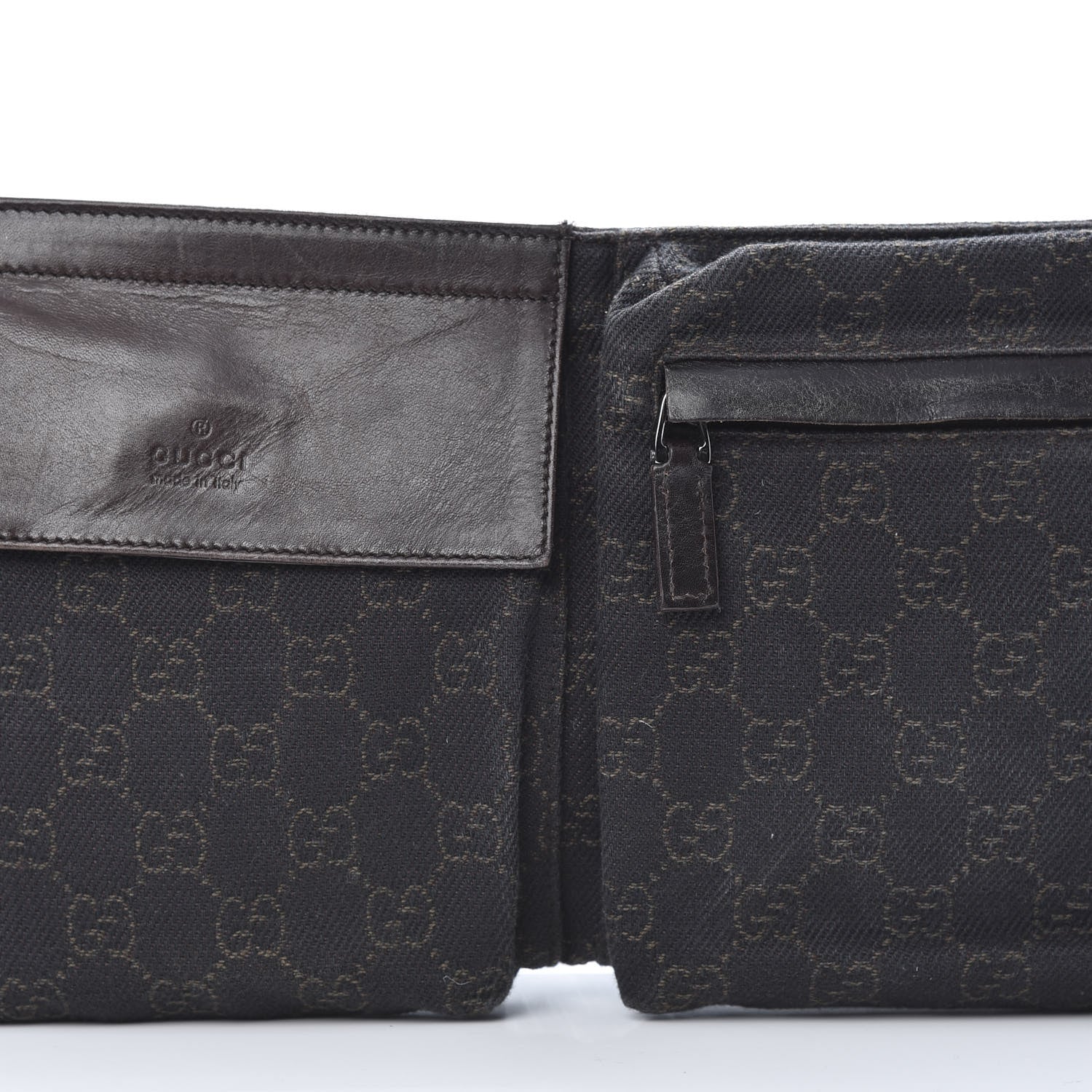 Gucci GG Monogram Double Pocket Belt Bag Black 8 of 12