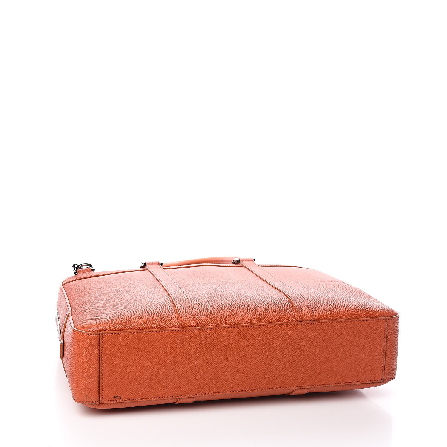 Burberry Textured Calfskin Briefcase Orange 4 of 9