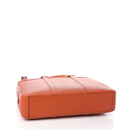 Burberry Textured Calfskin Briefcase Orange 4 of 9