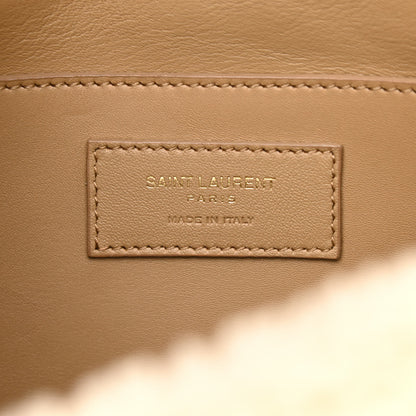 Saint Laurent Nubuck Shearling Monogram Baby Niki Chain Satchel Ivory Natural Tan 5 of 11