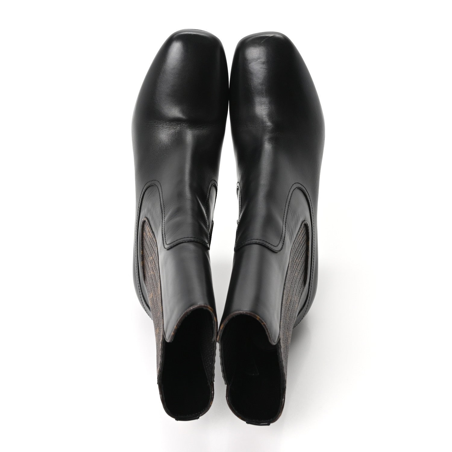 Louis Vuitton Calfskin Monogram Silhouette Chelsea Ankle Boots 41 2 of 9