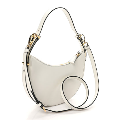Prada Soft Calfskin Arque Shoulder Bag White 3 of 9