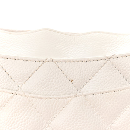 Chanel Caviar Quilted Hobo White 19 of 20