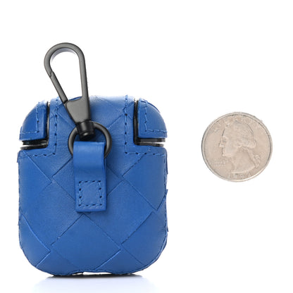 Bottega Veneta Nappa Intrecciato Airpods Case Blue 2 of 5