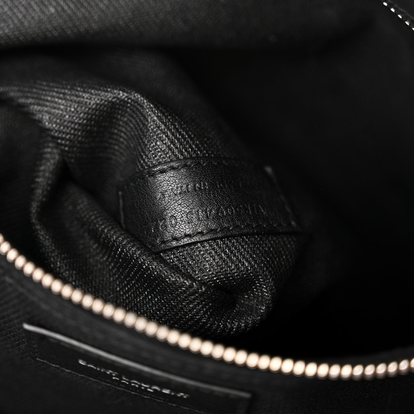 Linen Calfskin Rive Gauche Tote Black